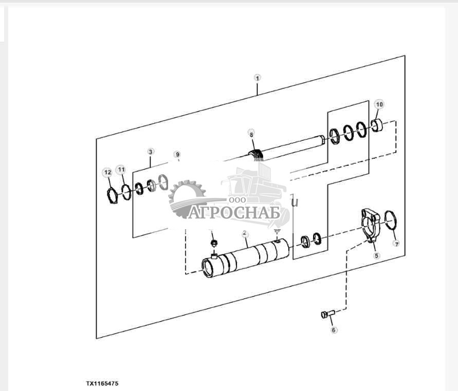 Цилиндр рулевого управления и ремонтный комплект с MFWD 